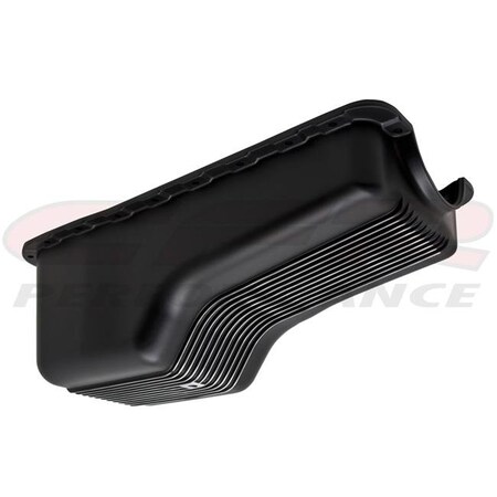 Cfr Performance CFR HZ-8445-PBK Aluminum Ford Sb 65-87 260-289-302 Oil Pan Polished Retro Finned - Black HZ-8445-PBK